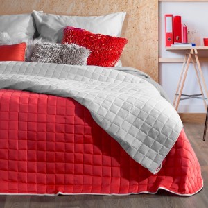 Cuvertura reversibila Paula Red / Grey, 220 x 240 cm