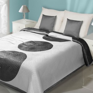 Cuvertura reversibila Rita White / Black, 220 x 240 cm