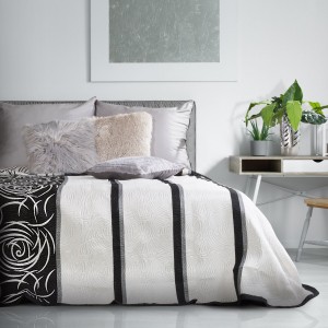 Cuvertura reversibila Sue Cream / Black