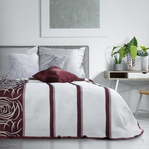 Cuvertura reversibila Sue Cream / Bordeaux