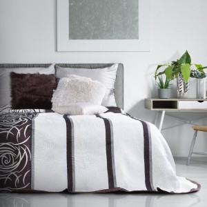 Cuvertura reversibila Sue Crem / Maro, 170 x 210 cm