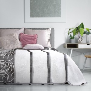 Cuvertura reversibila Sue White / Grey