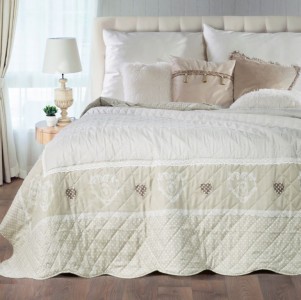 Cuvertura reversibila Tanya Beige, 170 x 210 cm