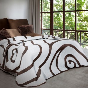 Cuvertura reversibila Victor White / Brown, 170 x 210 cm
