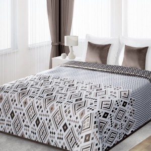 Cuvertura reversibila Wiki White / Brown