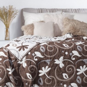 Cuvertura reversibila Will Cream / Brown