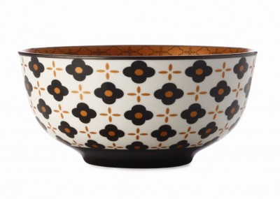 Set 4 boluri salata Marigold, Black Flower, 18 cm