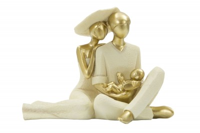 Decoratiune Couple and baby Gold, L23xl14,5xH17 cm