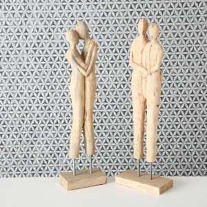 Decoratiune din lemn de mango Valtina Natural, Modele Asortate, l18xA9xH56 cm