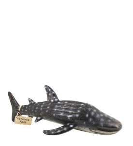 Decoratiune din lemn de tec, Kayla Shark Multicolor, L45xl15xH17 cm