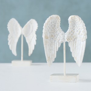 Decoratiune din polirasina Angel Wings Alb, Modele Asortate, l7xA3xH10 cm