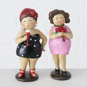 Decoratiune din polirasina Curvy Multicolor, Modele Asortate, l4xA3,5xH12 cm