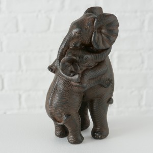 Decoratiune din polirasina Janek Elephant Maro inchis, l10xA8xH15 cm