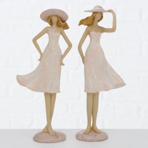 Decoratiune din polirasina Mikela Roz deschis, Modele Asortate, l10xA5xH25 cm