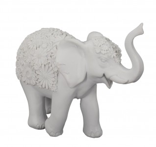 Decoratiune din rasina Elefante B Gri, l25,5xA9xH21 cm
