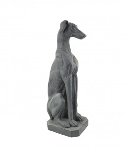 Decoratiune din rasina, Greyhound Gri, L35xl25xH80 cm