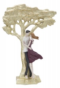 Decoratiune din rasina Kiss life tree Multicolor, l31xA13xH45 cm