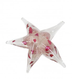 Decoratiune din sticla, Atlantis Starfish Roz, L16xl16xH4 cm