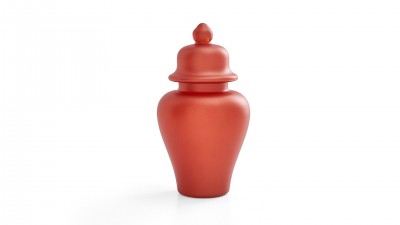 Decoratiune din metal, Likya Small Rosu, l16xA16xH22 cm