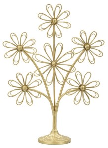 Decoratiune metalica Bigliettini Glam Auriu, l30xA10xH41,5 cm