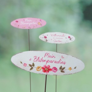 Decoratiune metalica de gradina Rosalie Stick Multicolor, Modele Asortate, H100 cm