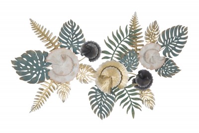 Decoratiune metalica de perete Amaz Multicolor, l115xA6xH70 cm