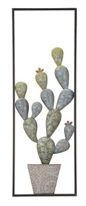 Decoratiune metalica de perete, Cactus A Multicolor, l31xA2,5xH90 cm