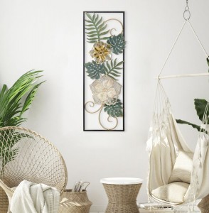 Decoratiune metalica de perete Campur-A Multicolor, l31xA4xH90 cm