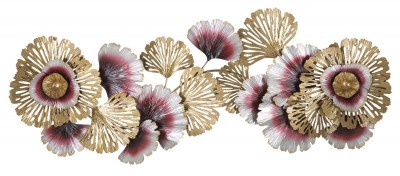 Decoratiune metalica de perete, Color A Auriu, l130xA5,5xH54 cm
