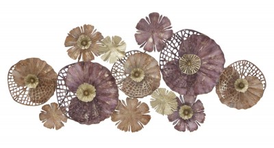 Decoratiune metalica de perete, Crox Multicolor, l132xA10xH64 cm
