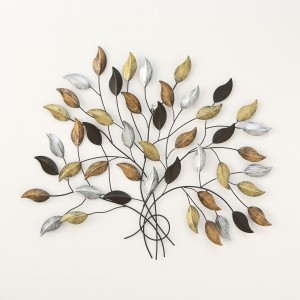 Decoratiune metalica de perete Fagus Multicolor, l103xA2xH91 cm