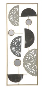 Decoratiune metalica de perete Geometric Multicolor, l28,5xA2,5xH74 cm