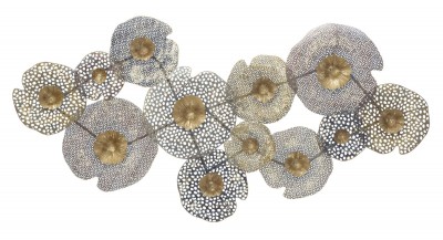 Decoratiune metalica de perete, Holes Multicolor, l119xA7xH59,5 cm
