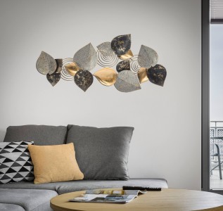 Decoratiune metalica de perete Leaf A Multicolor, l97xA5,5xH43 cm