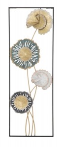 Decoratiune metalica de perete Let B Multicolor, l30xA5xH88,5 cm