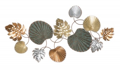 Decoratiune metalica de perete Lop A Large Multicolor, l117,5xA4xH62,5 cm