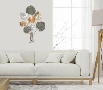 Decoratiune metalica de perete Lop B Tall Multicolor, l72,5xA4xH99 cm