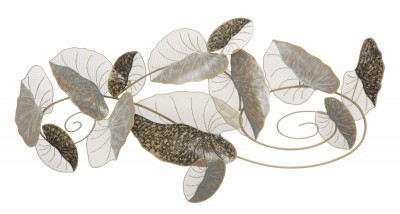 Decoratiune metalica de perete Lotus Multicolor, l119xA7xH63 cm