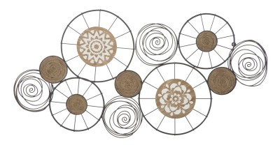 Decoratiune metalica de perete Masai A Multicolor, l106xA3xH54 cm