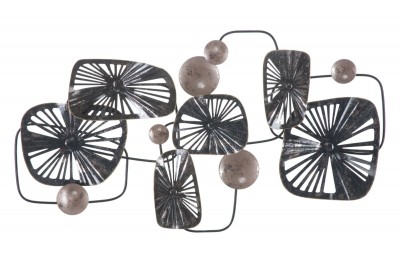 Decoratiune metalica de perete Mody Multicolor, l90xA5,5xH50 cm