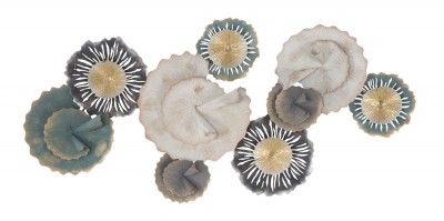 Decoratiune metalica de perete Obly B Multicolor, l97,5xA8xH46 cm