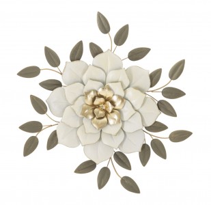 Decoratiune metalica de perete, Petal Multicolor, l61xA5xH62 cm