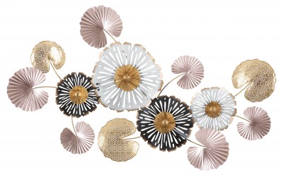 Decoratiune metalica de perete Pinky B Multicolor, l106xA6xH60,5 cm