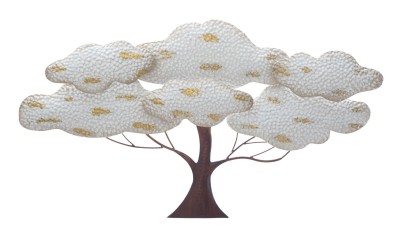 Decoratiune metalica de perete, Tree Light Multicolor, l90xA4,5xH49,5 cm
