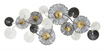 Decoratiune metalica de perete Troby Multicolor, l143xA8,5xH64 cm