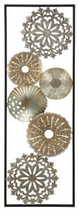 Decoratiune metalica de perete Tud-B, L31xl1,8xH90 cm