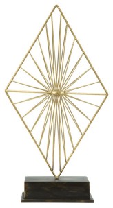 Decoratiune metalica Glam Piry Auriu / Negru, l19xA13,5xH50,5 m