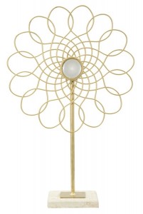 Decoratiune metalica Glam Ring Auriu, l25,5xA10xH39,5 cm