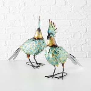 Decoratiune metalica Gringo Bird Multicolor, Modele Asortate, l43xA15xH43 cm