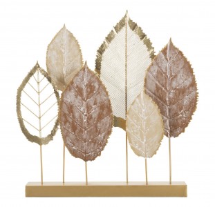 Decoratiune metalica Leavy Multicolor, L48,3xl7,6xH50 cm
